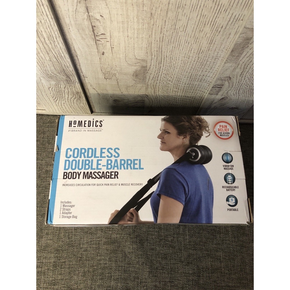 HoMedics Cordless Double Barrel Total Body Massager Deep Tissue Massage